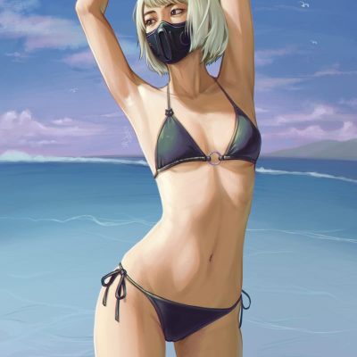 《三角洲行动》骇爪果体下拉泳装二次元图片