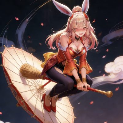 王者荣耀阿离骑射式二次元二创图片