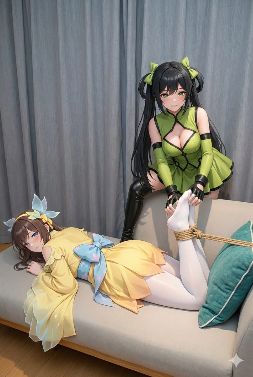 孙尚香捆绑白丝娜可露露挠脚心二次元图片_2