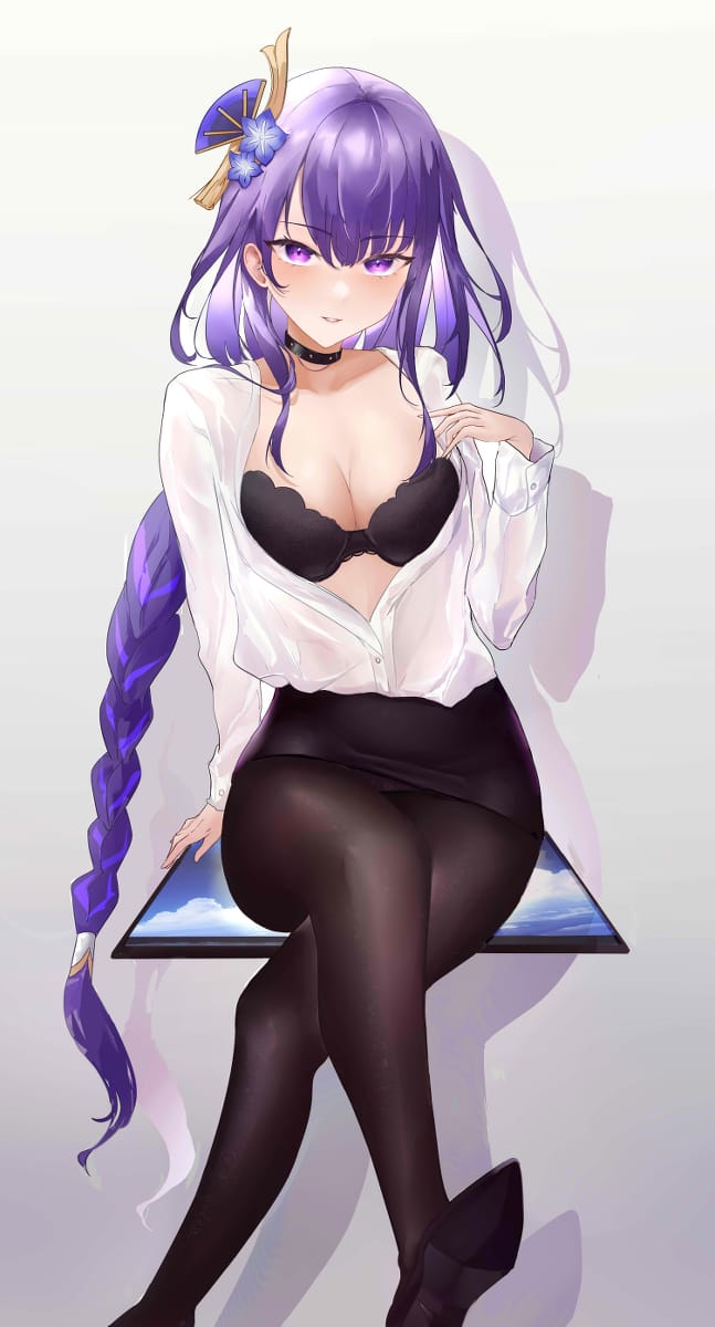 原神女角色只穿一件衬衣图片_4