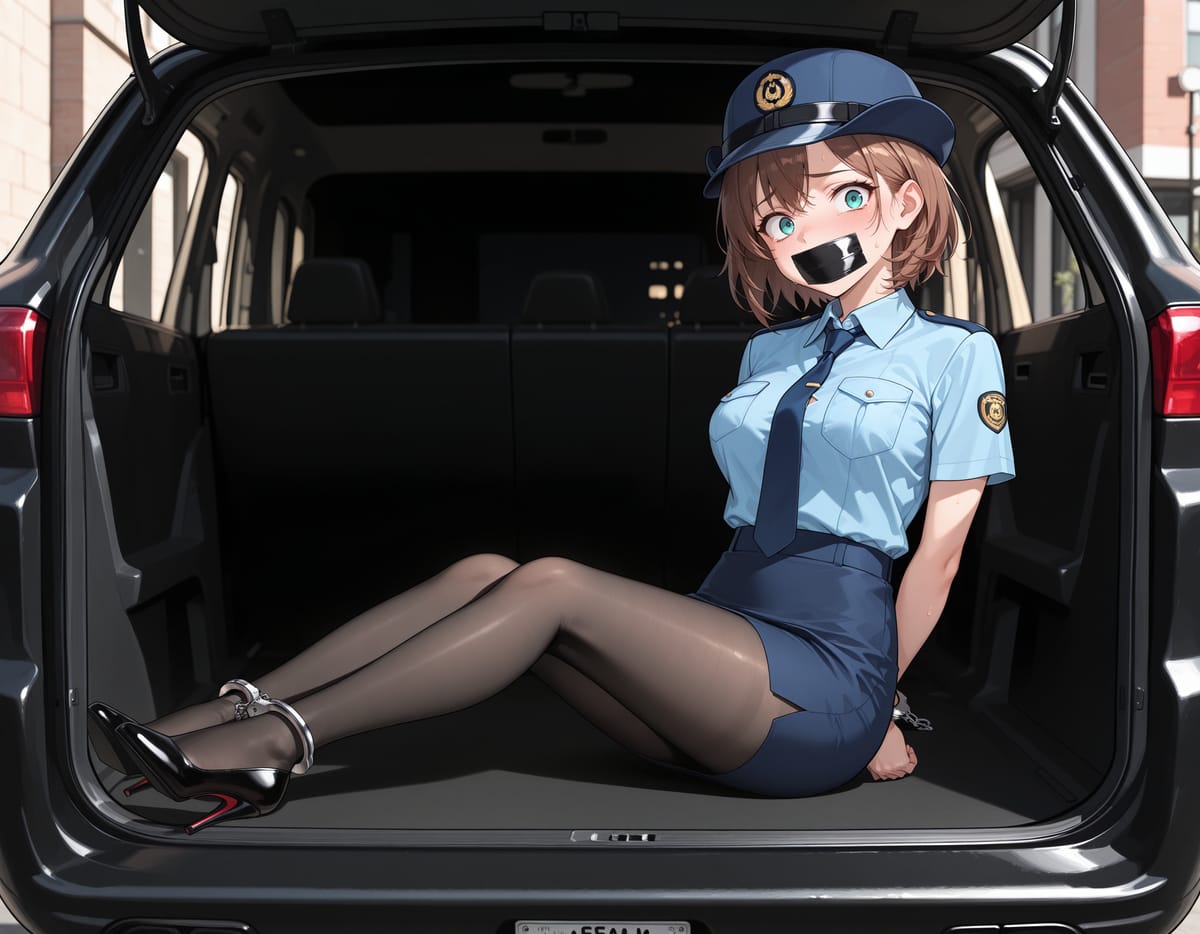 二次元绑手束手束脚的手铐图片_2