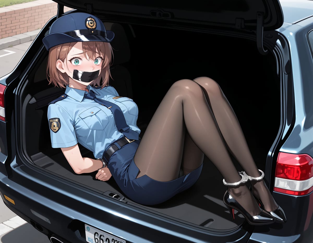 二次元绑手束手束脚的手铐图片_3