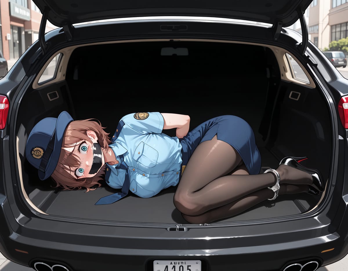 二次元绑手束手束脚的手铐图片_5