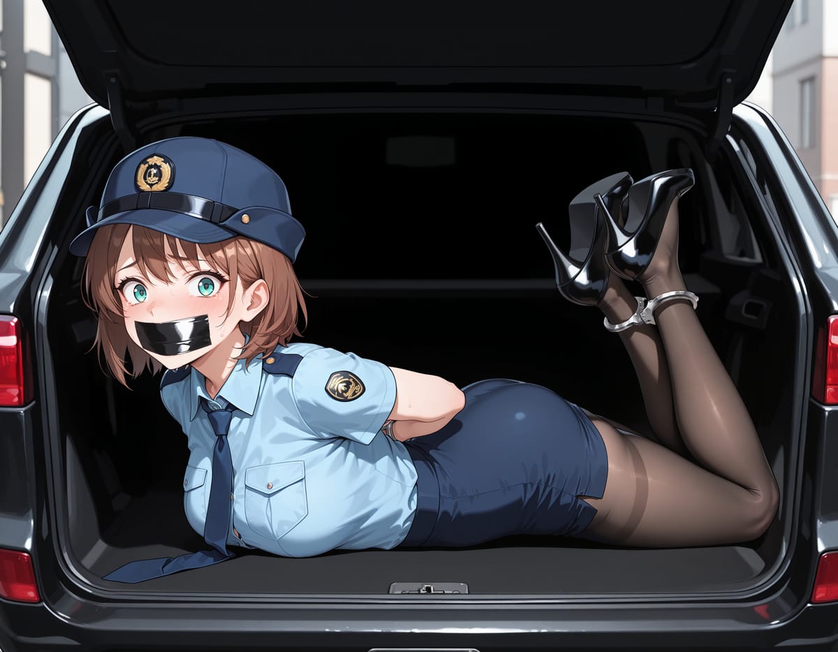 二次元绑手束手束脚的手铐图片_6