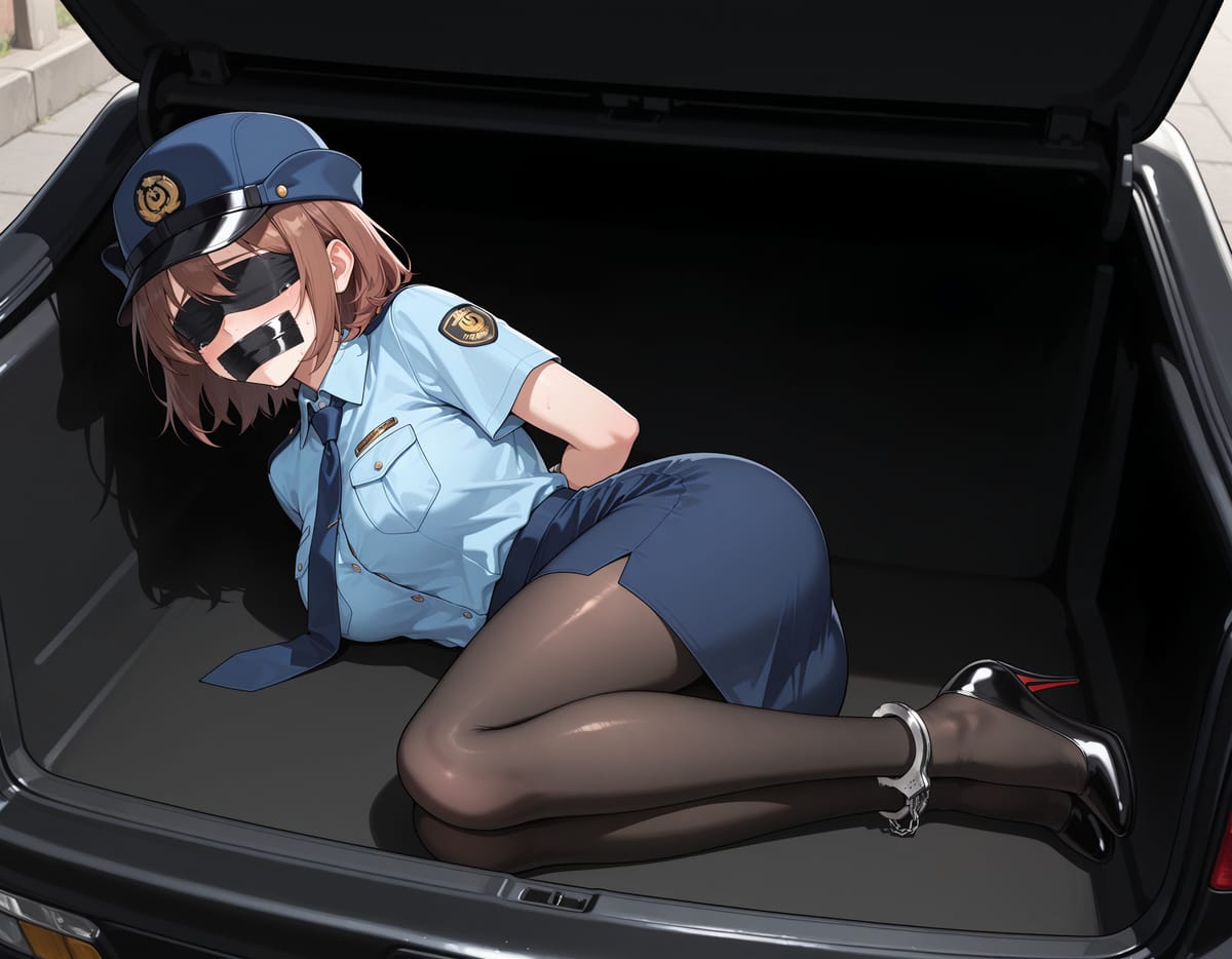 二次元绑手束手束脚的手铐图片_7