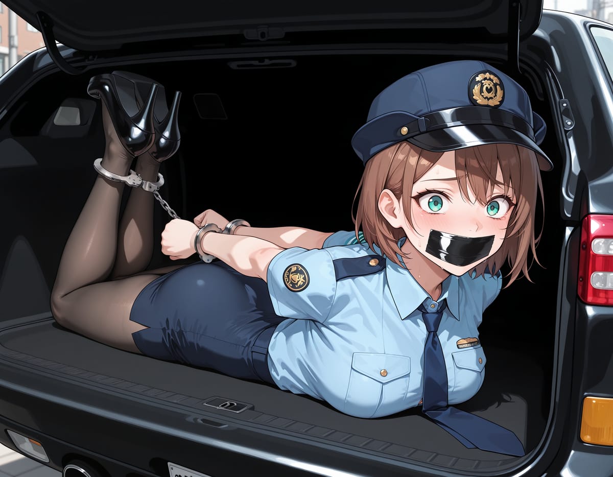 二次元绑手束手束脚的手铐图片_9