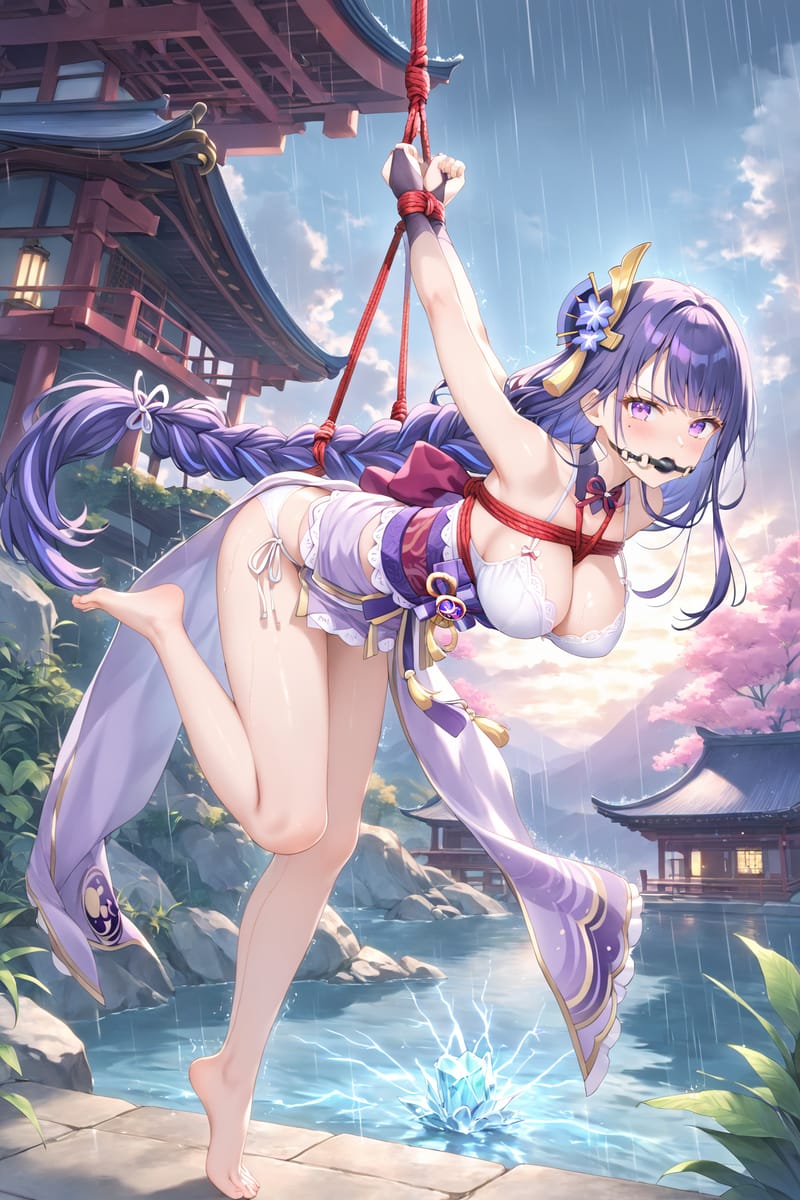 驷马紧缚反吊图片雷电将军二次元_1