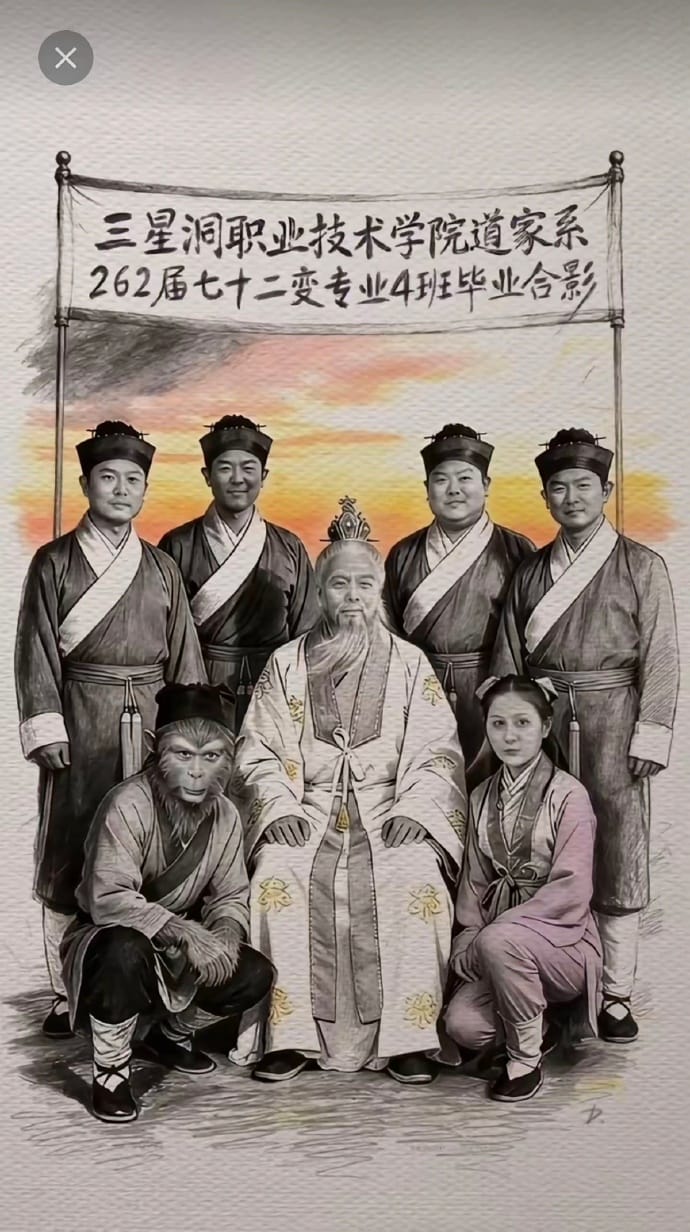 孙悟空三星洞毕业照合影恶搞_1