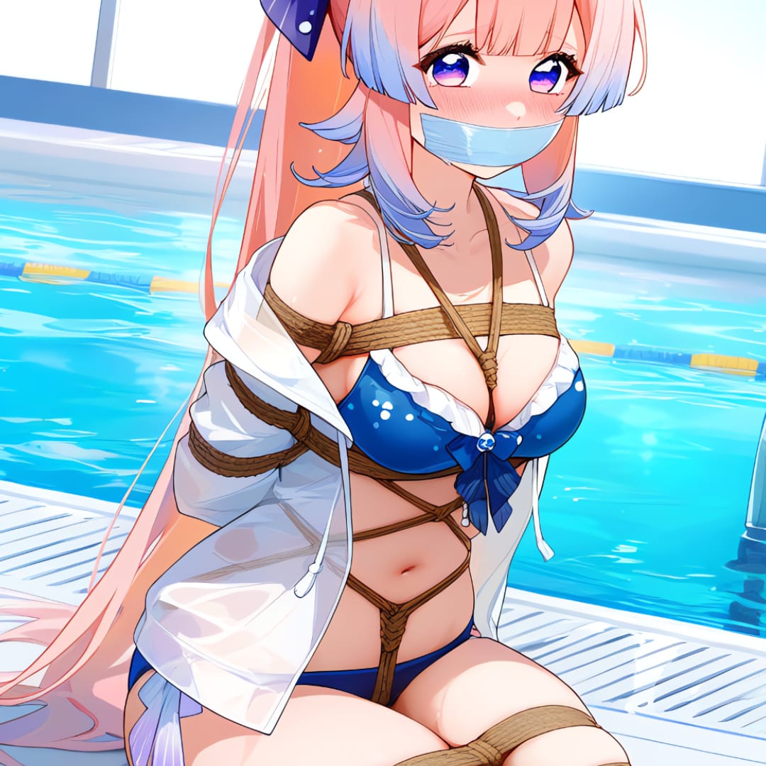 原神二创心海被五花大绑无法逃生图片_5