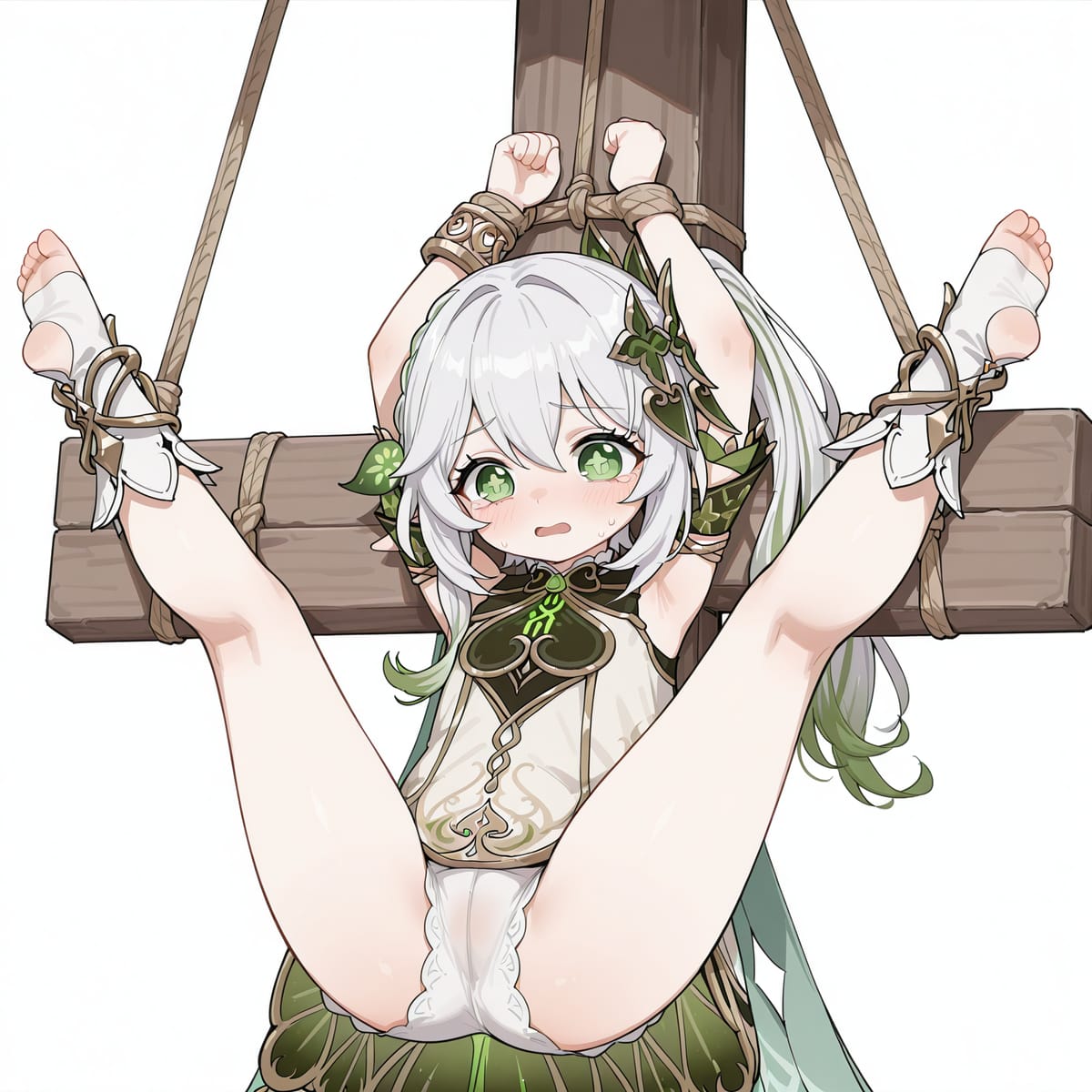 二次元少女双脚被困在十字架上_2