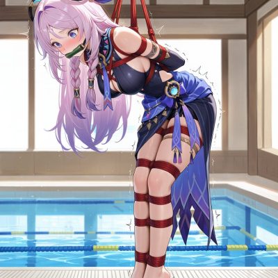 茜特菈莉吊坠红绳五花大绑二次元图片