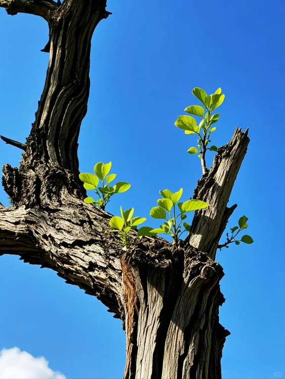 春天朋友圈配图枯木逢春，万物新生_1