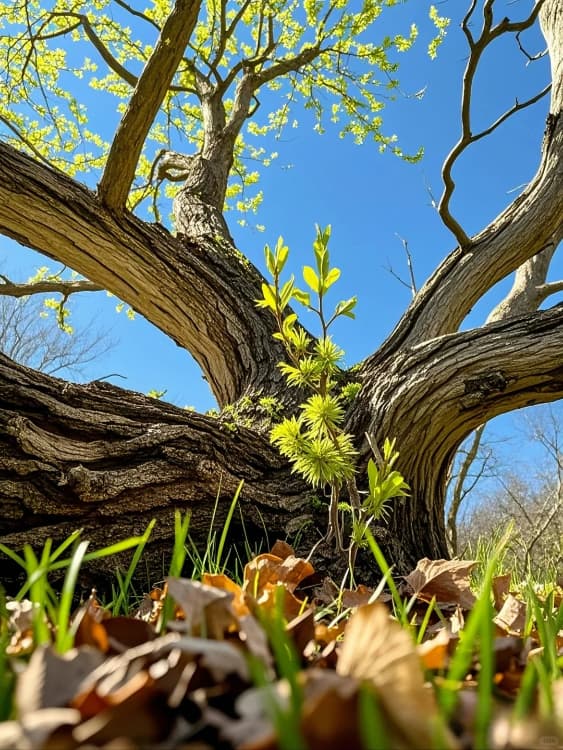 春天朋友圈配图枯木逢春，万物新生_5