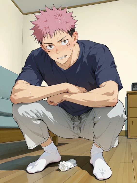 《咒术回战》虎杖悠仁体育生居家服二次元图片_3