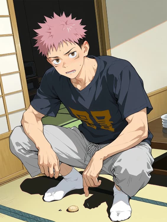 《咒术回战》虎杖悠仁体育生居家服二次元图片_4