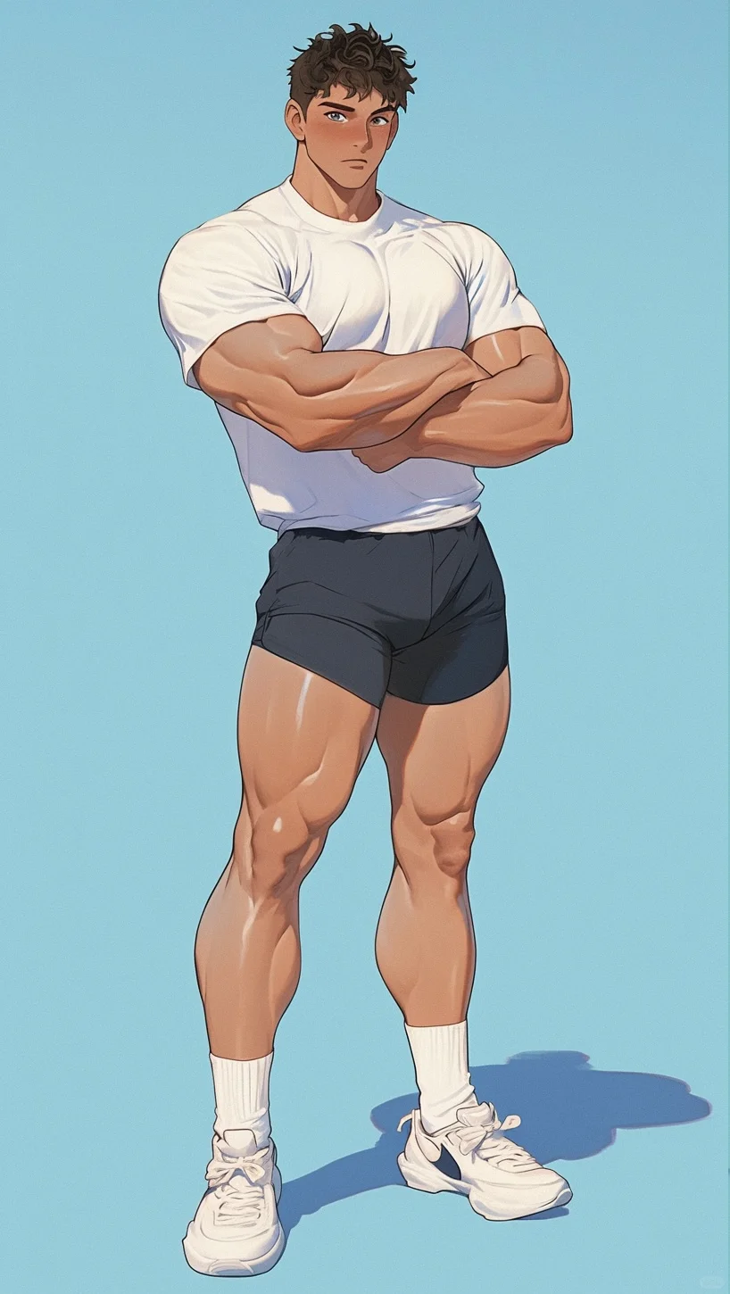 肌肉大包白袜体育生二次元_4