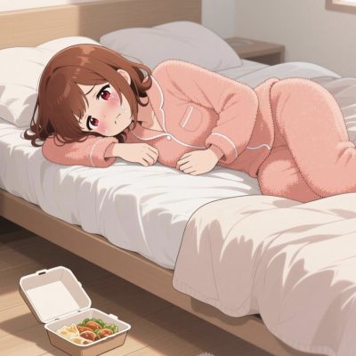 二次元美女拉稀捂肚子人有三急图片