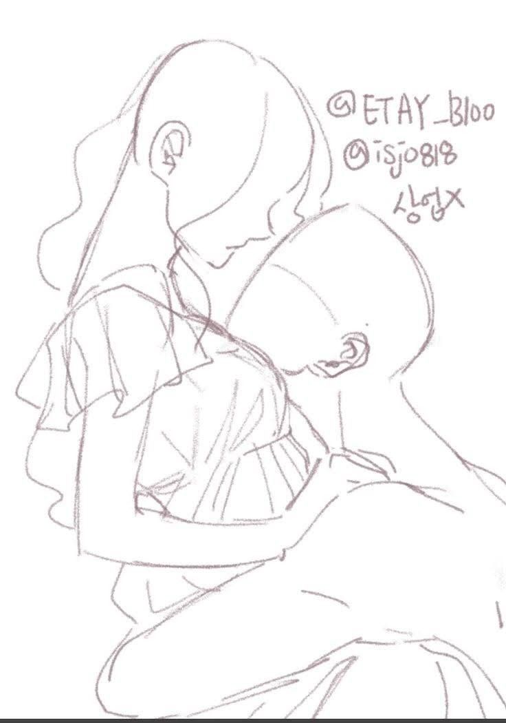 公主抱亲昵张力两人插画姿势图片大全_6