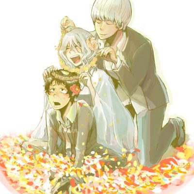 日本的漫画家讽刺人性的贪婪三人行一妻二夫漫画,三个人夹心饼干体位示意图