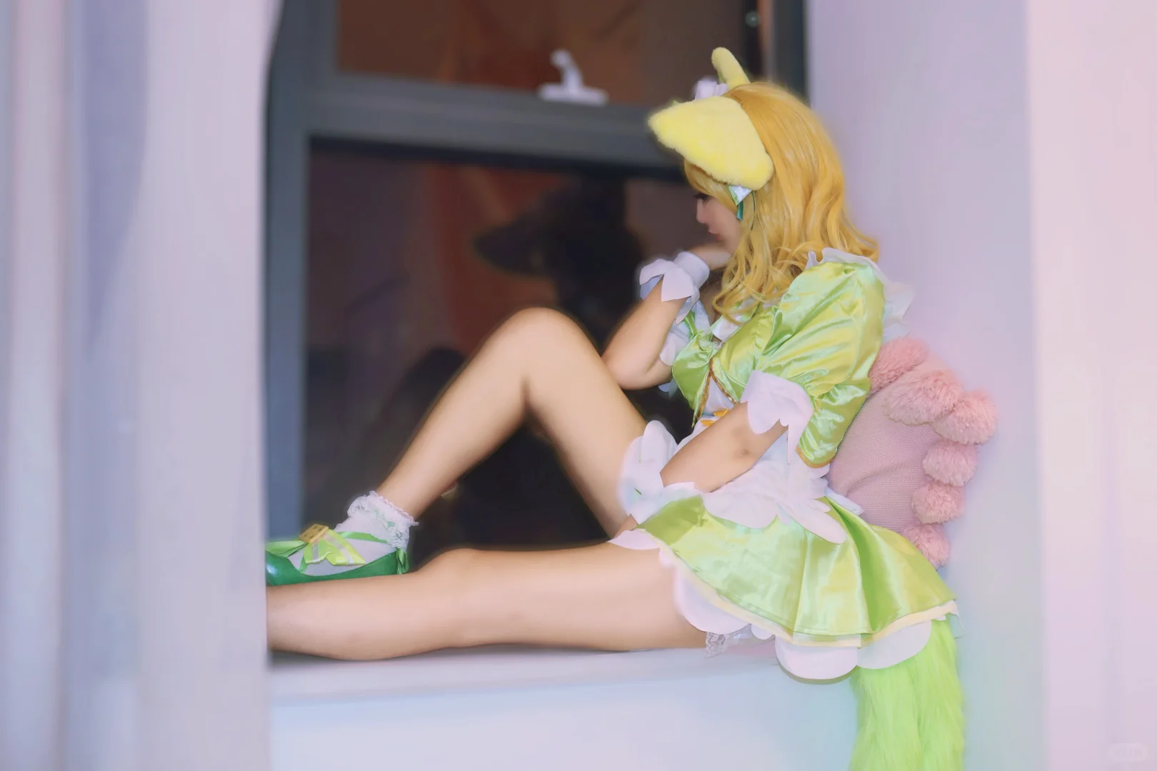 图片演示真人 cos妲己jk式开裆连体衣怎么穿_7