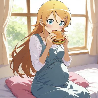 干吃播的二次元美女被强制喂食变大肚子