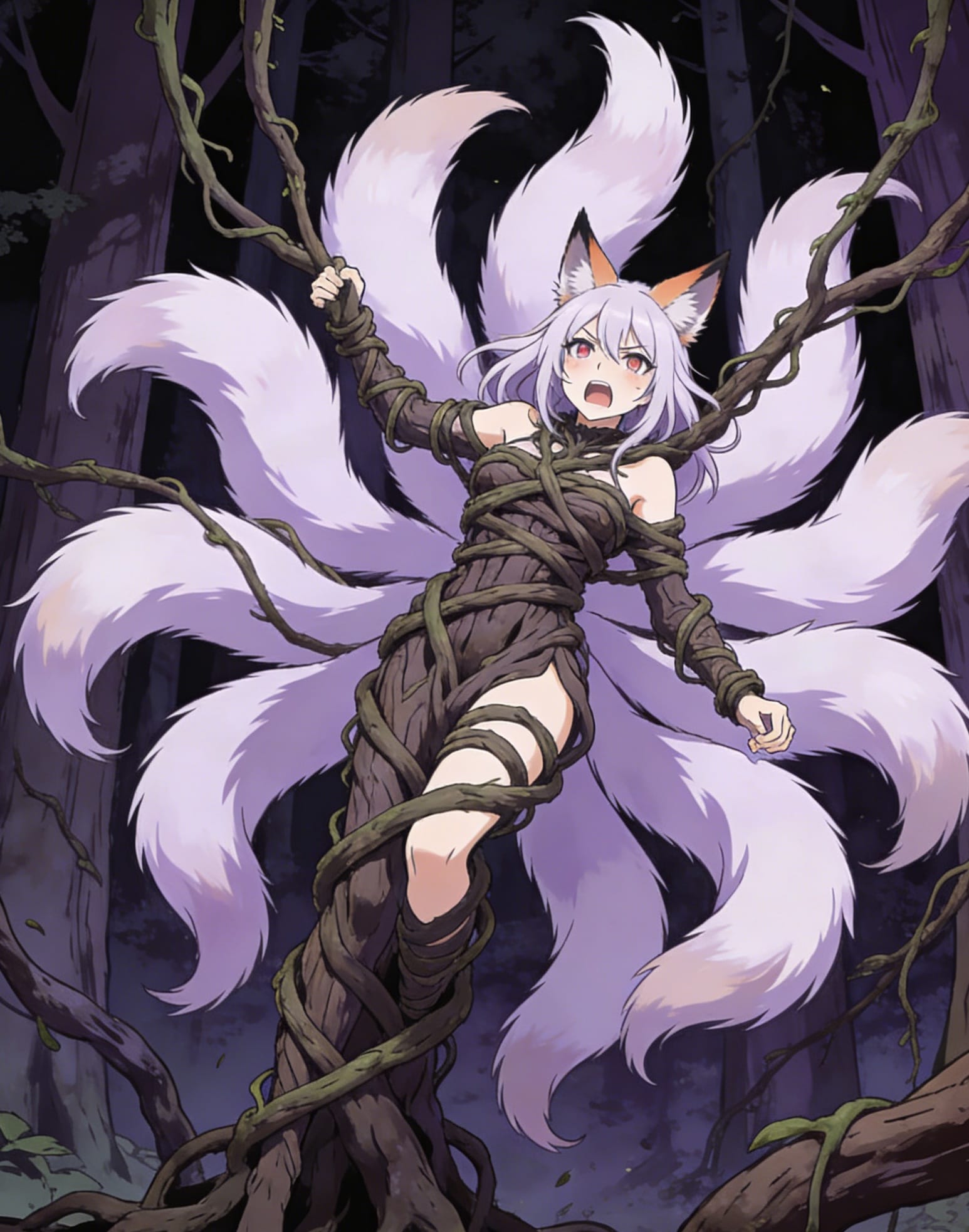 二次元狐狸娘束手束脚束全身图片_1