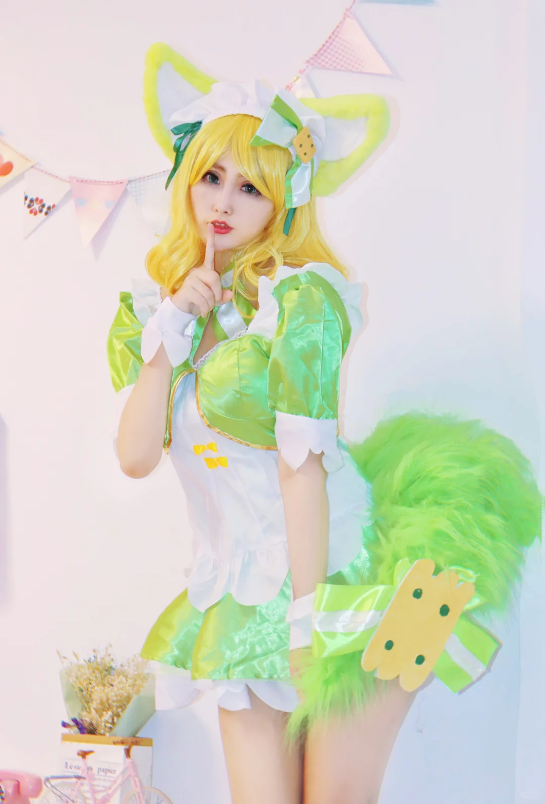 图片演示真人 cos妲己jk式开裆连体衣怎么穿_2