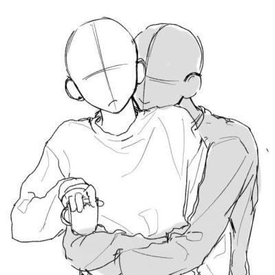人互动人体结构参考图,两人插画姿势图片大全