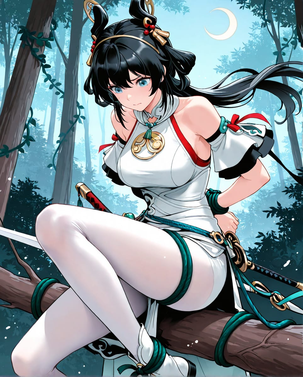 《王者荣耀》公孙离离恨烟二次元二创白丝捆绑束缚_8