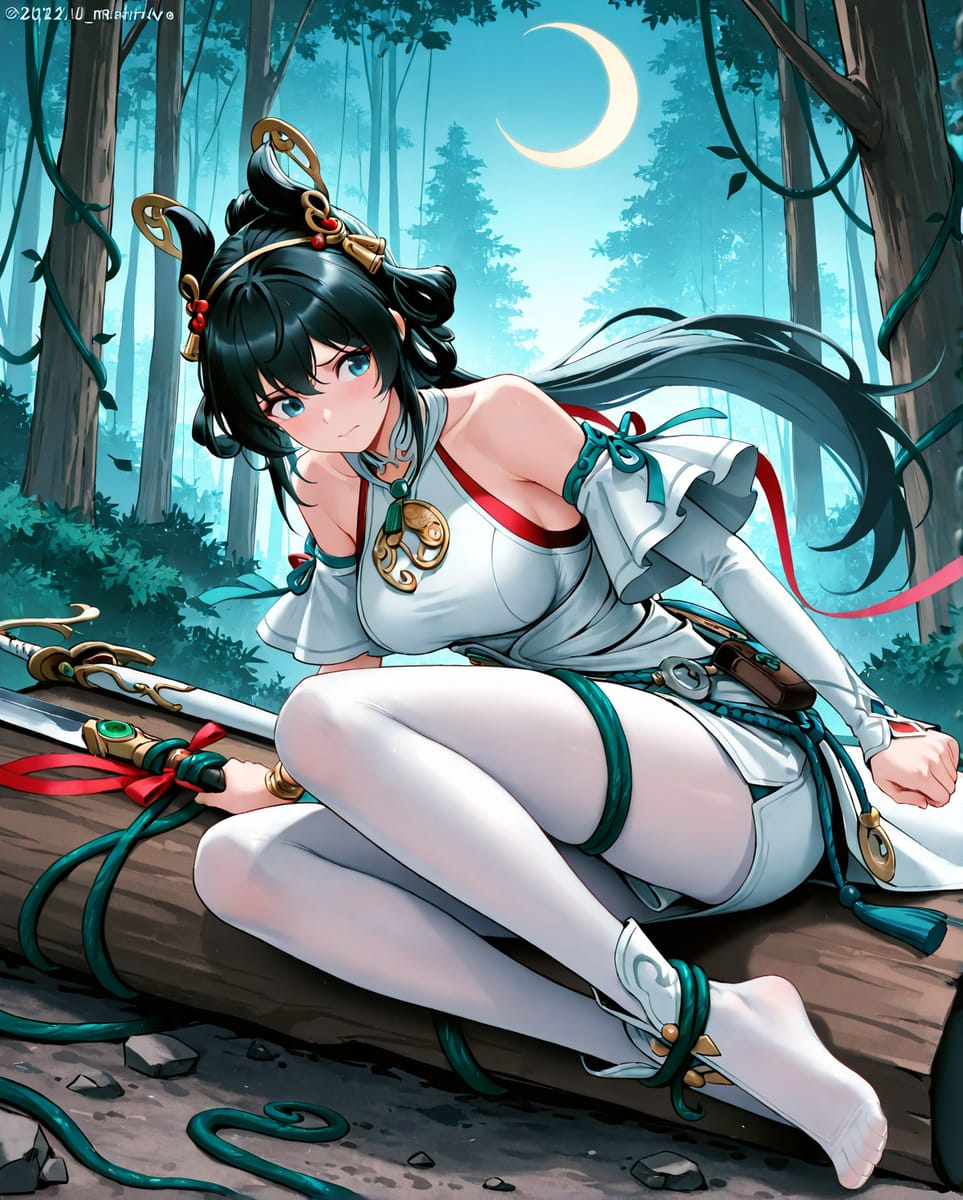 《王者荣耀》公孙离离恨烟二次元二创白丝捆绑束缚_4