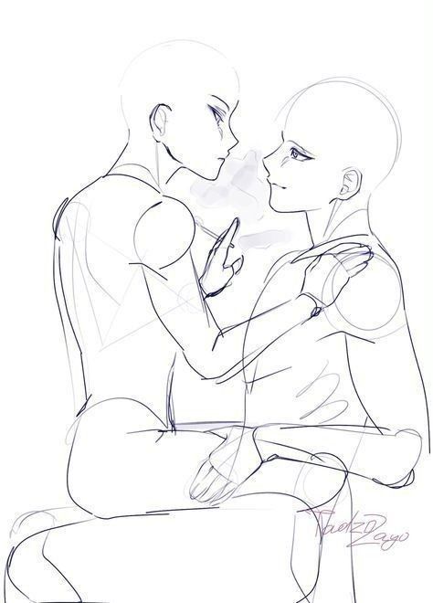 公主抱亲昵张力两人插画姿势图片大全_8