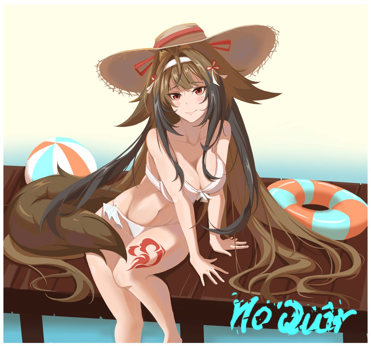 二创《绝区零》叶瞬光美图大雷内衣泳衣全身二次元图片_3