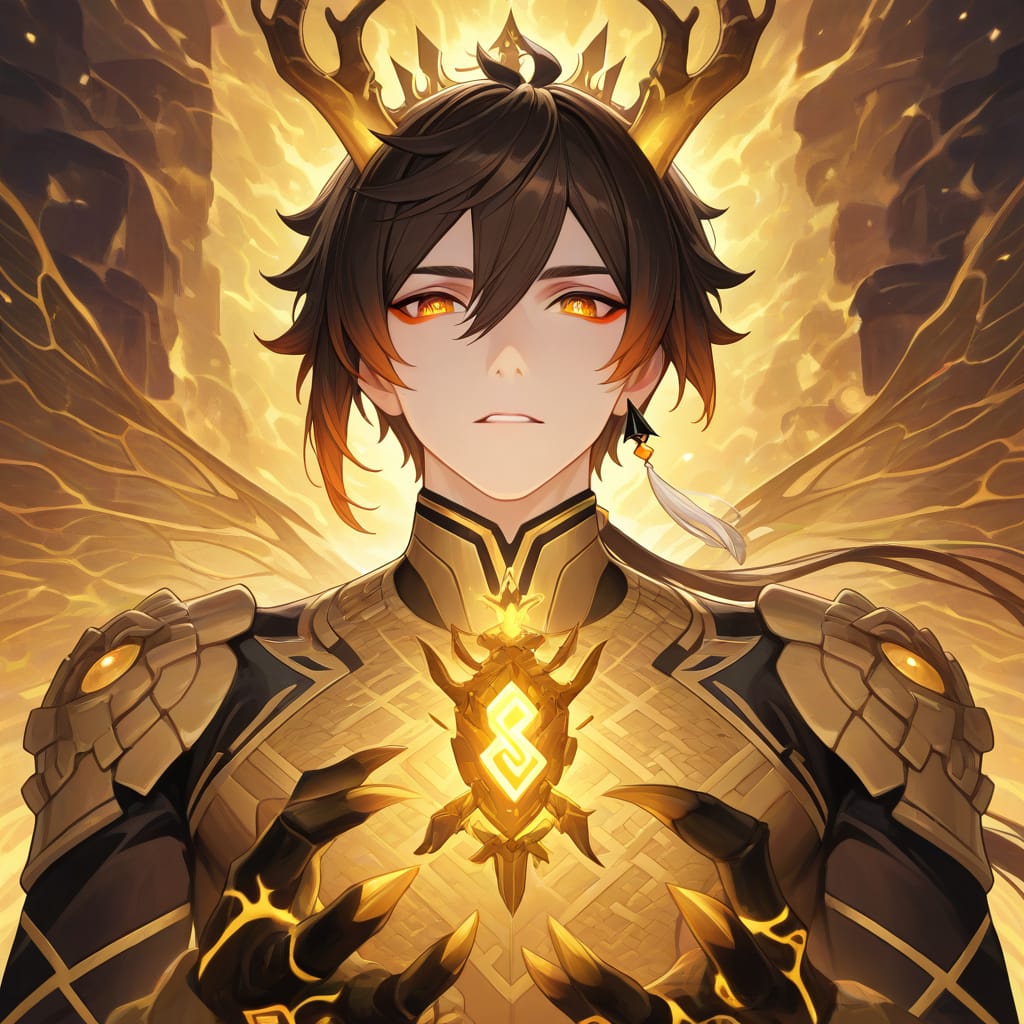 同人二创原神钟离黑化嵌合蚁二次元图片_1