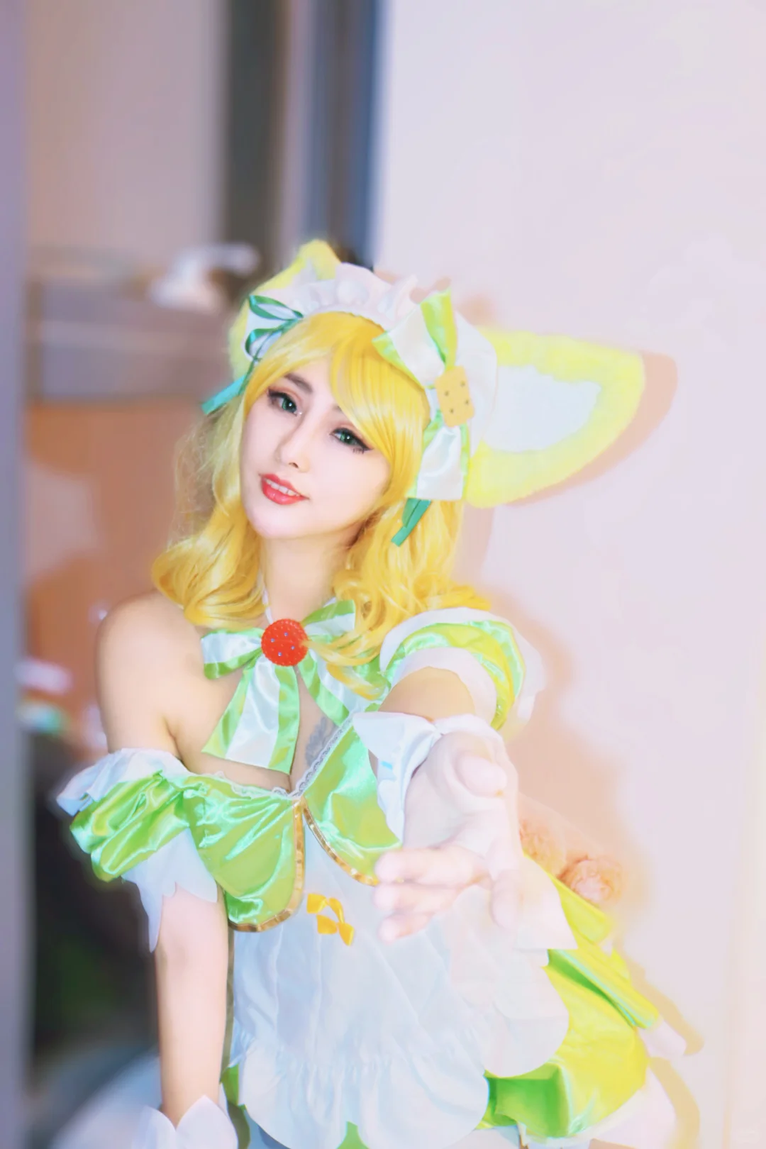 图片演示真人 cos妲己jk式开裆连体衣怎么穿_1