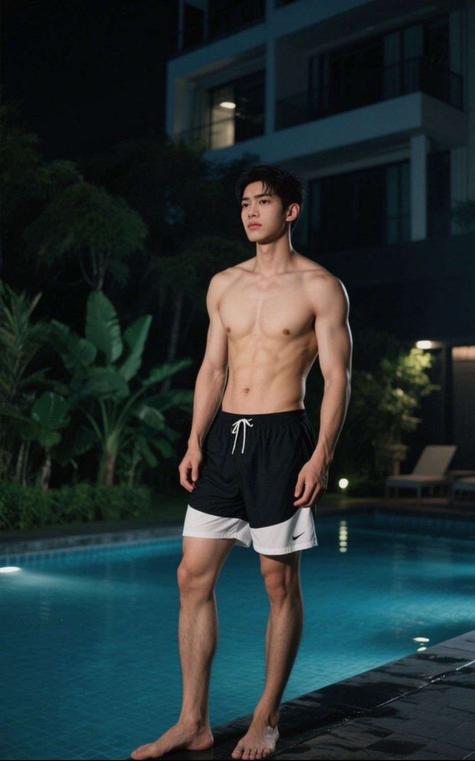 完美对象高颜值身高180帅哥腹肌照片_3