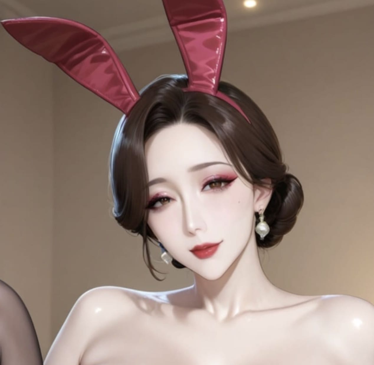 高颜值兔女郎红唇阿姨二次元图片_3