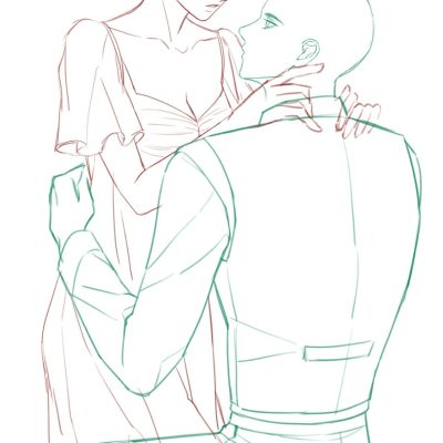 公主抱亲昵张力两人插画姿势图片大全