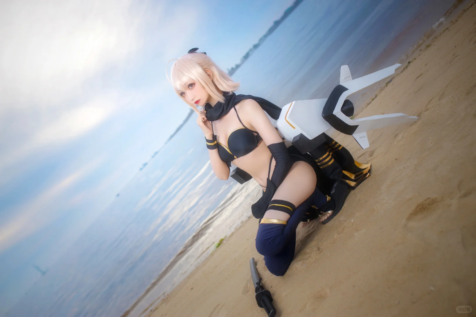 Fate/Grand Order冲田总司泳装 / 水着形态小野寺地瓜 Cosplay 作品_5