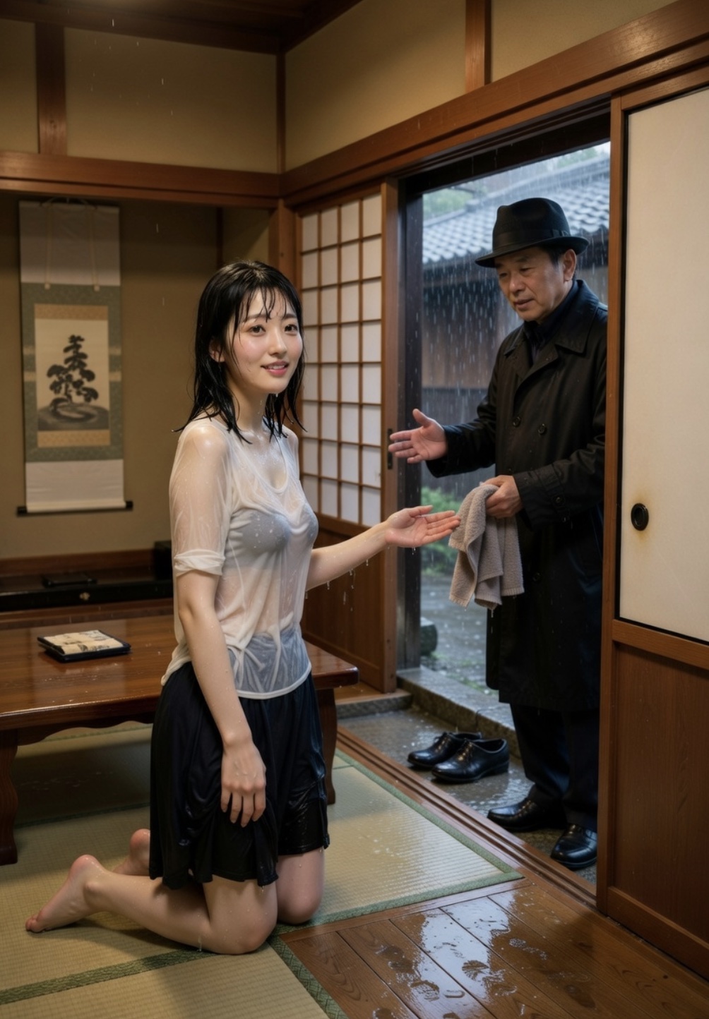 日本躲雨被大叔骗进家门日本电视剧名场面_3