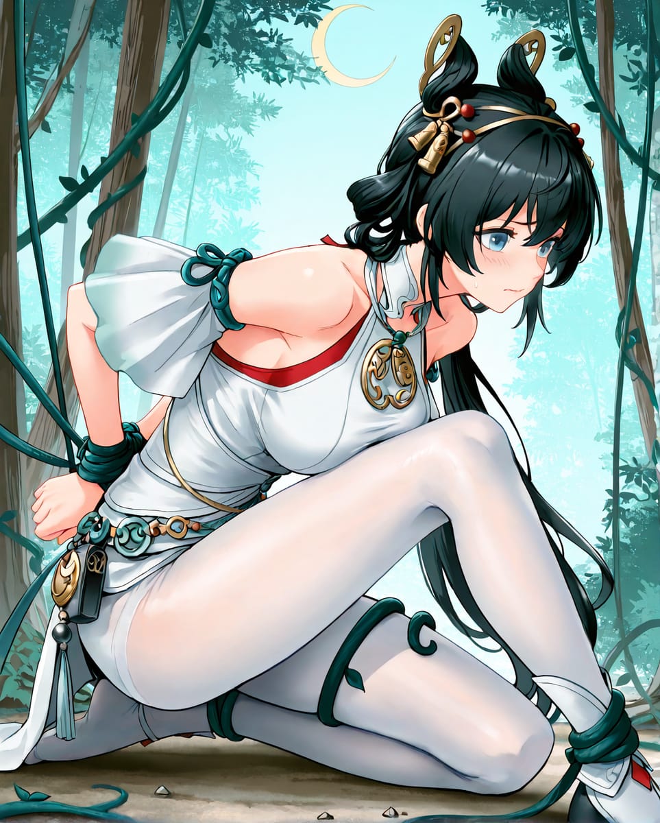 《王者荣耀》公孙离离恨烟二次元二创白丝捆绑束缚_7