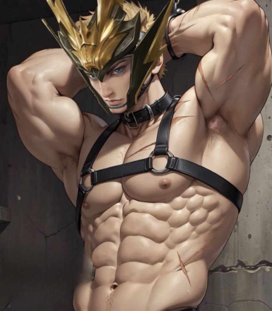 王者荣耀男英雄达摩的腹肌大包图片二次元_1