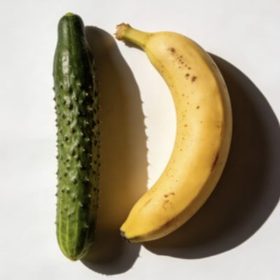 香蕉弯弯和黄瓜直对比图,香蕉爽还是黄瓜爽
