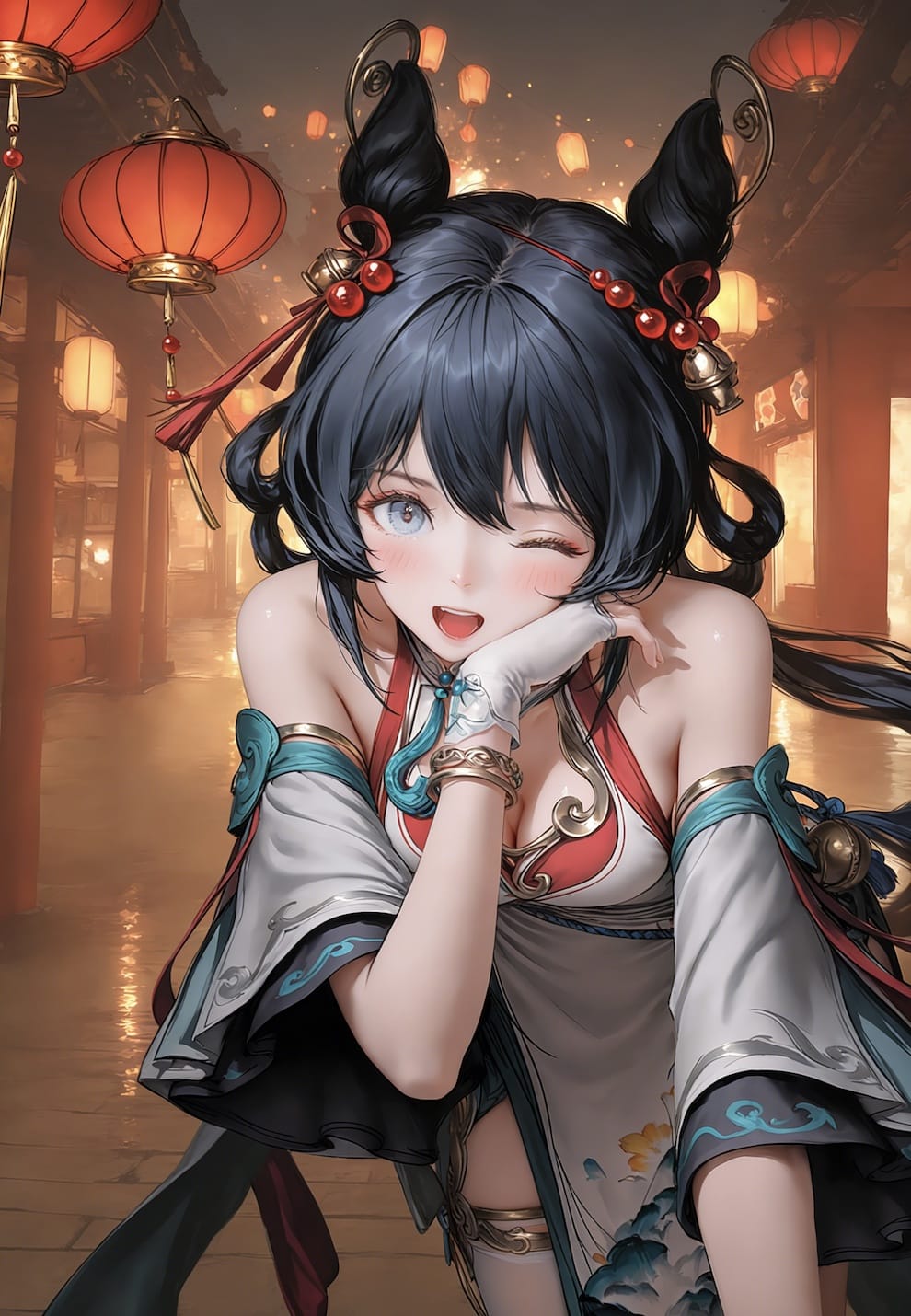 基于手游「王者荣耀」公孙离红着脸张嘴眼神迷离漫画二创_1