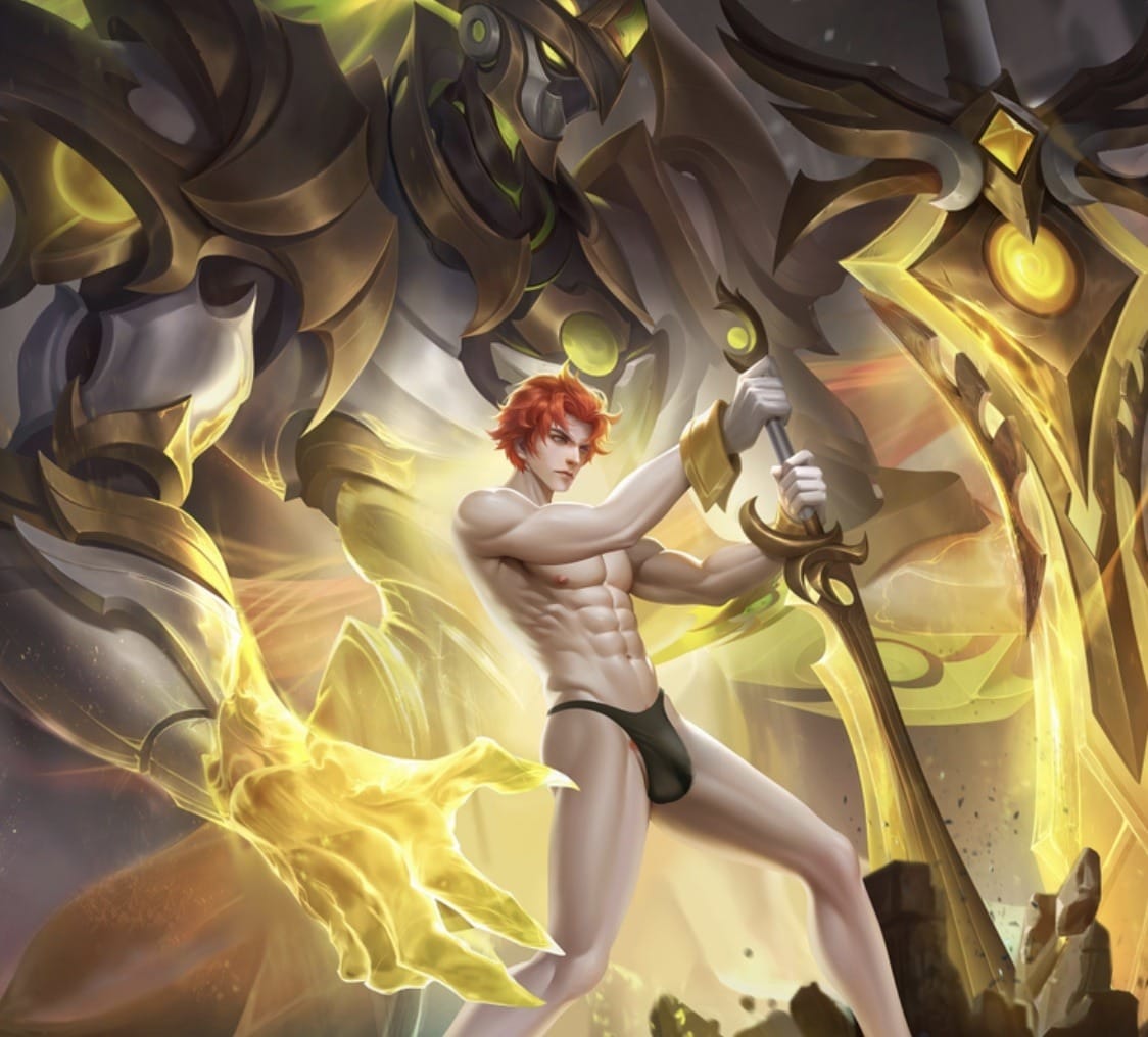 王者男英雄英雄铠腹肌只穿三角裤大包 78二次元图片_1