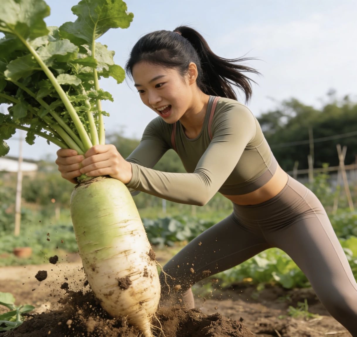 16岁初中生拔萝卜累坏了恢复体力图片_3