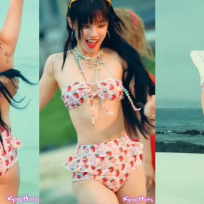 穿泳装跳舞的宋雨琦湿身美腿火辣身材