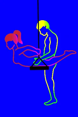 男女夫妻之间的荡秋千体位示意图_3