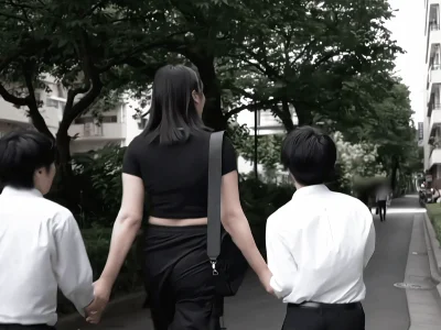 日本高大女人对两个小男人 1v2动态图_1